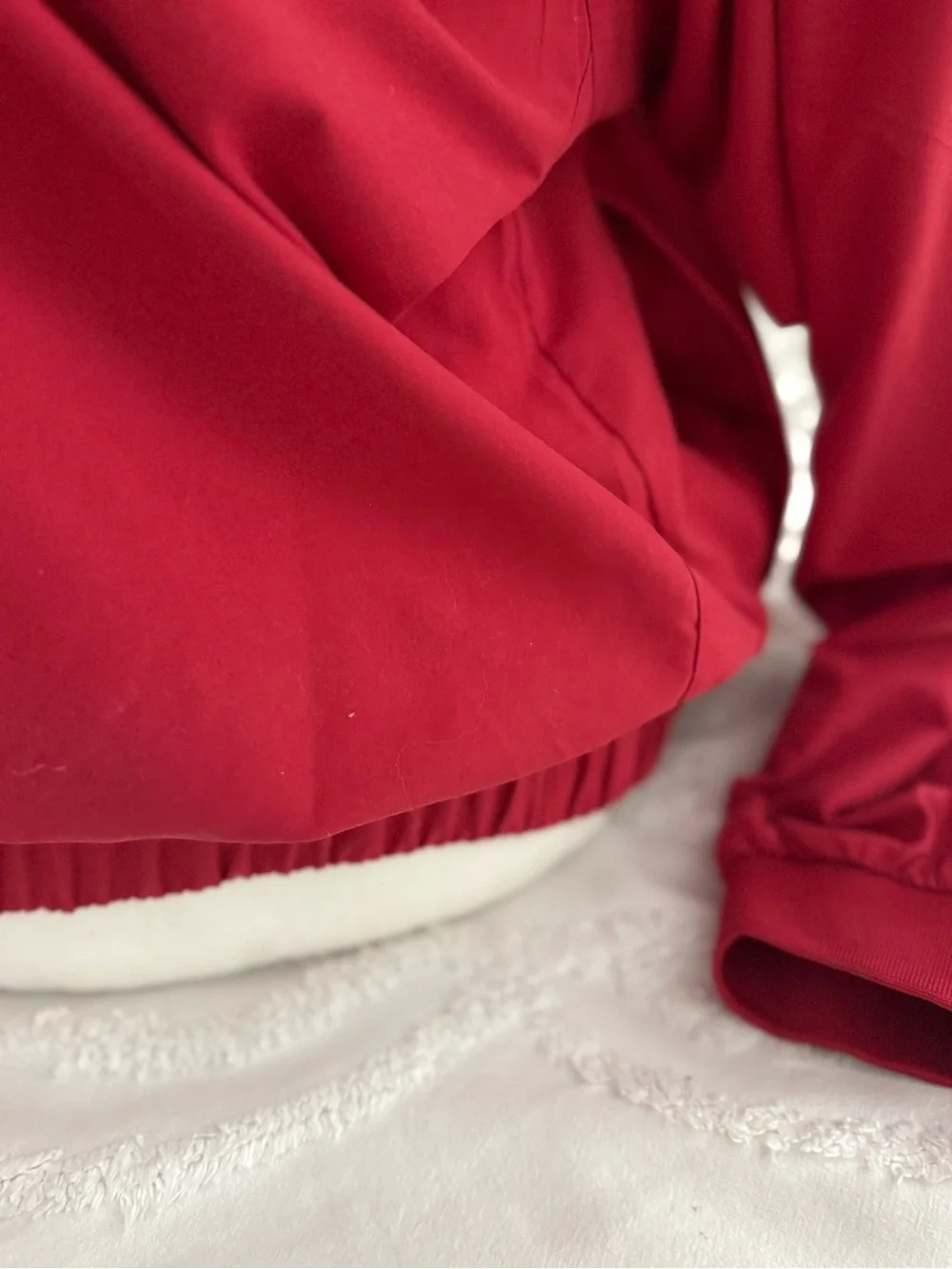 FootJoy Red Golf Jacket with Black Logo Trim